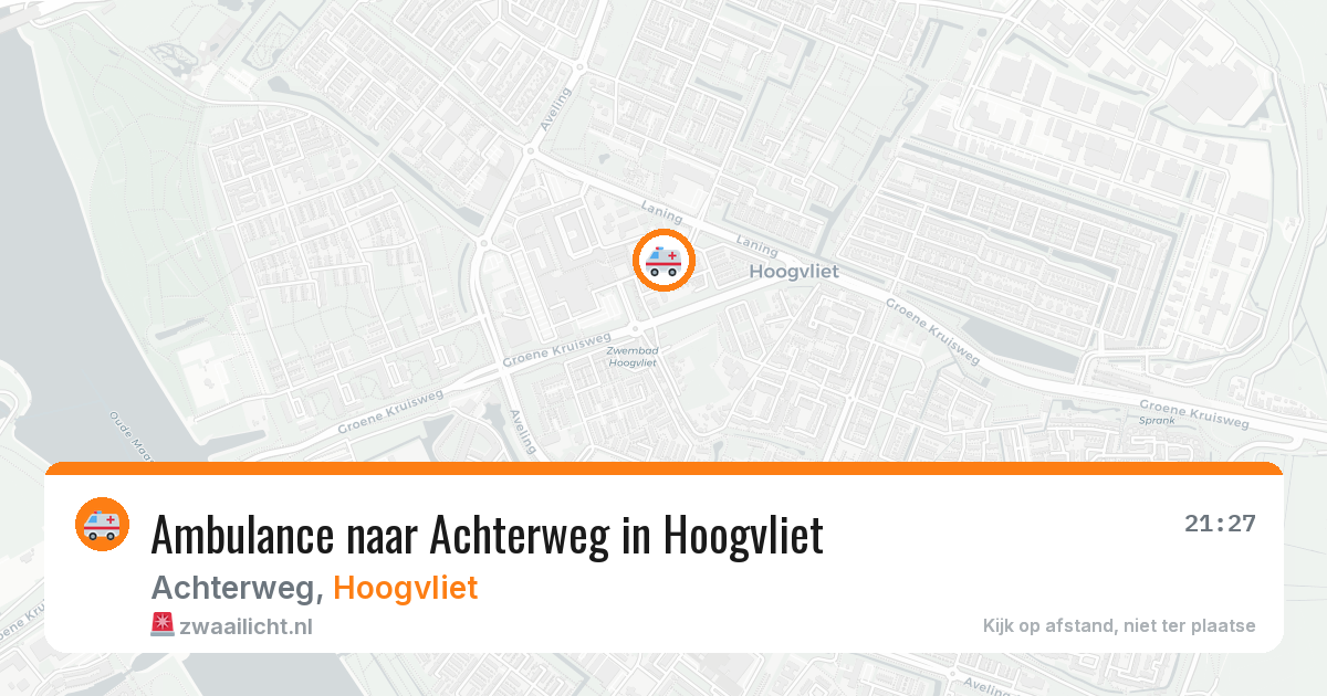 Ambulance naar Achterweg in Hoogvliet — 9 mei 2026