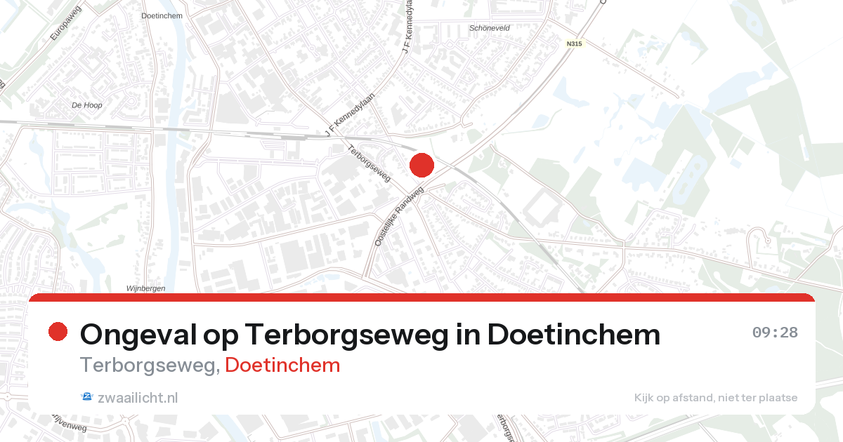 Ongeval op Terborgseweg in Doetinchem — 27 aug 2026