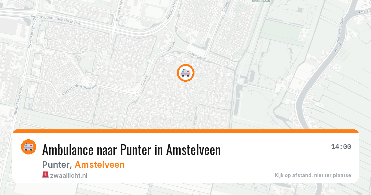 Ambulance naar Punter in Amstelveen — 16 jun 2026