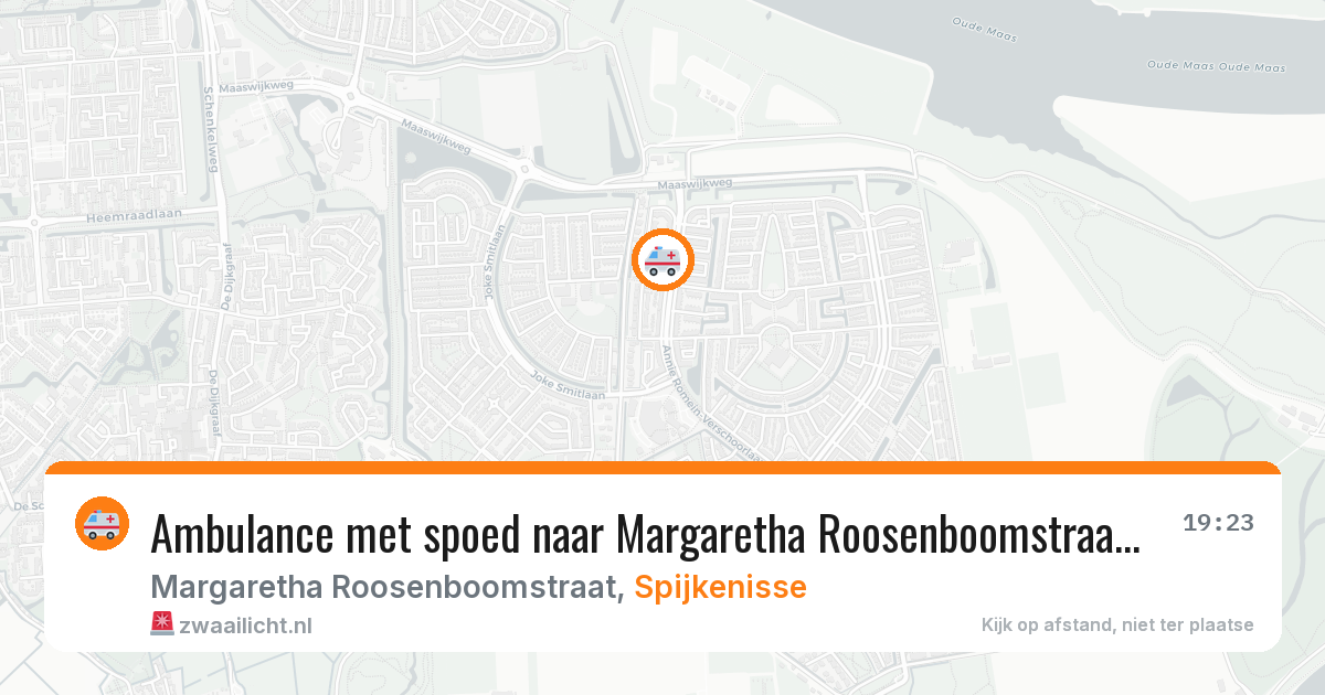 Ambulance met spoed naar Margaretha Roosenboomstraat in Spijkenisse — 26 jun 2026