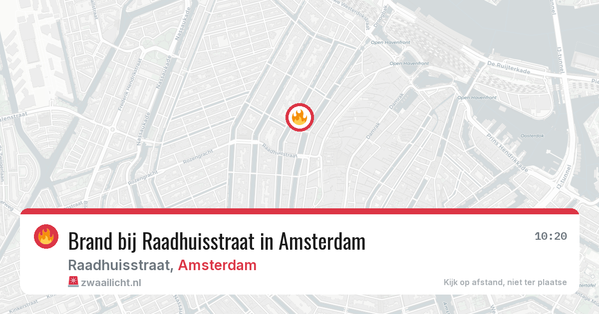 Brand bij Raadhuisstraat in Amsterdam — 29 jun 2026
