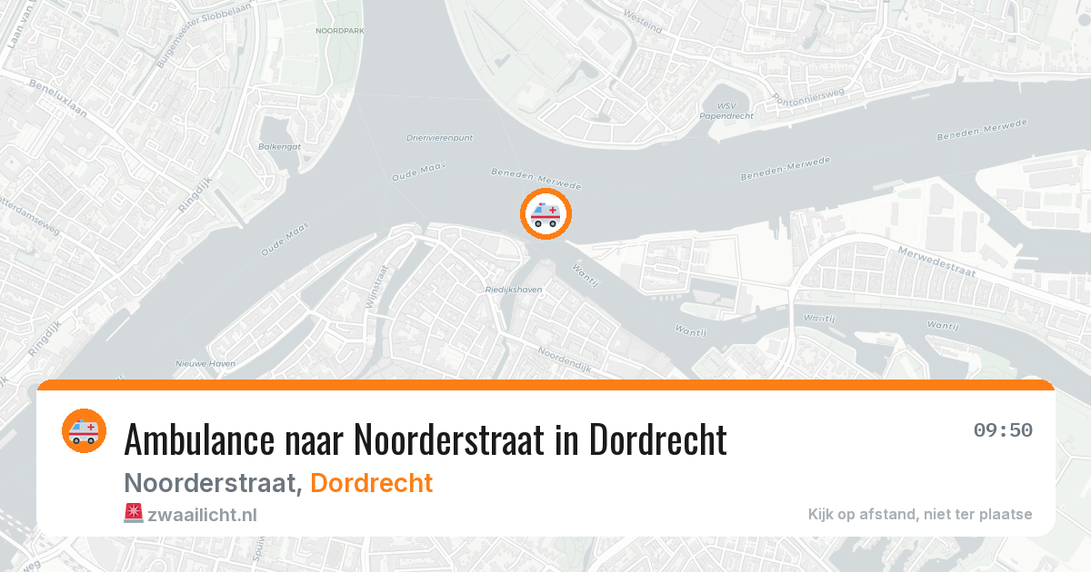 Ambulance naar Noorderstraat in Dordrecht — 26 jul 2026