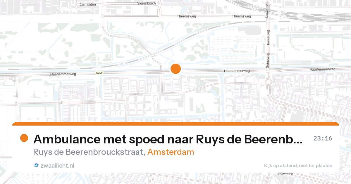 Ambulance met spoed naar Ruys de Beerenbrouckstraat in Amsterdam — 26 aug 2026