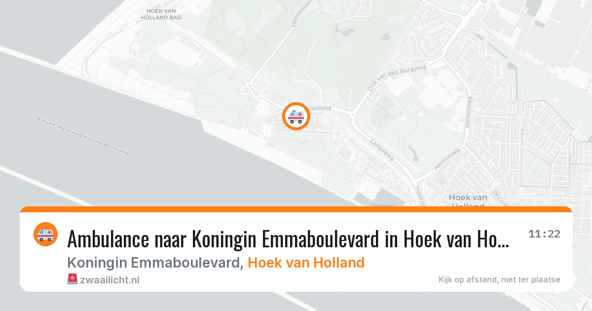 Ambulance naar Koningin Emmaboulevard in Hoek van Holland — 21 jun 2026