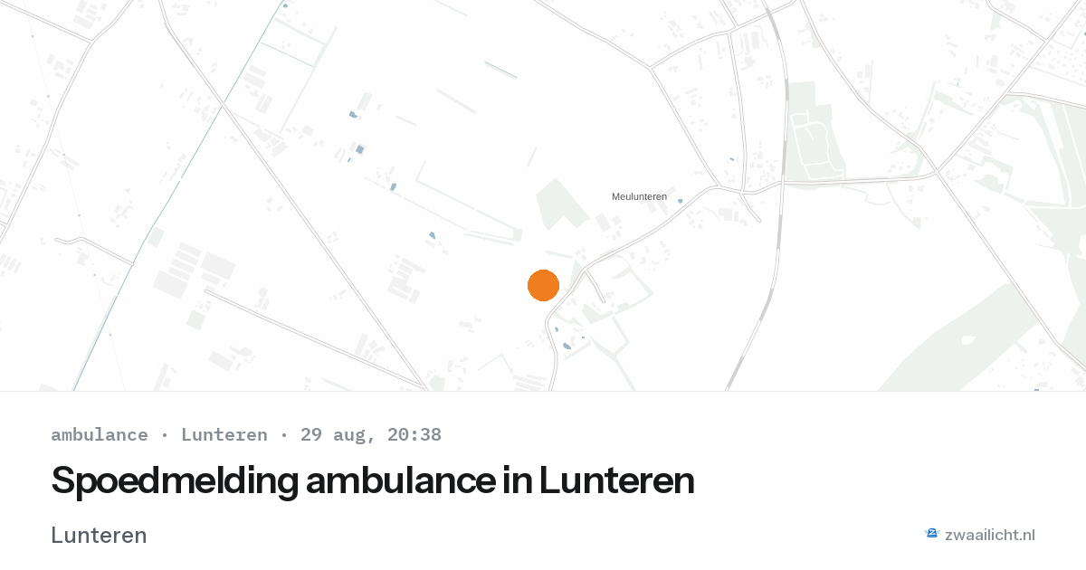 Spoedmelding ambulance in Lunteren — 29 aug 2026