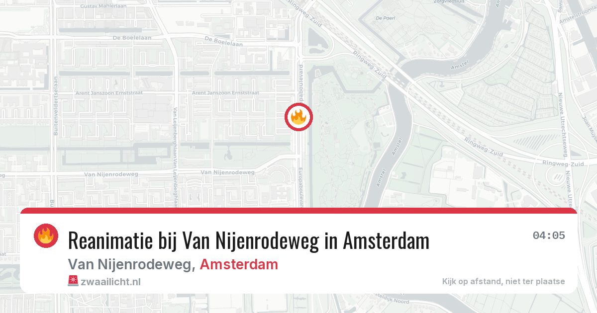 Reanimatie bij Van Nijenrodeweg in Amsterdam — 21 mei 2026
