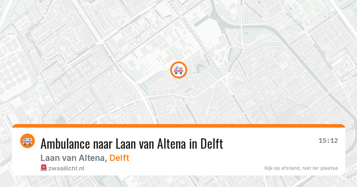 Ambulance naar Laan van Altena in Delft — 15 jun 2026