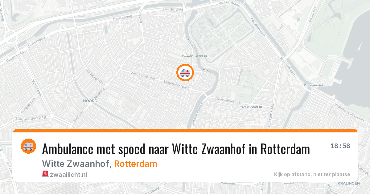 Ambulance met spoed naar Witte Zwaanhof in Rotterdam — 23 jun 2026
