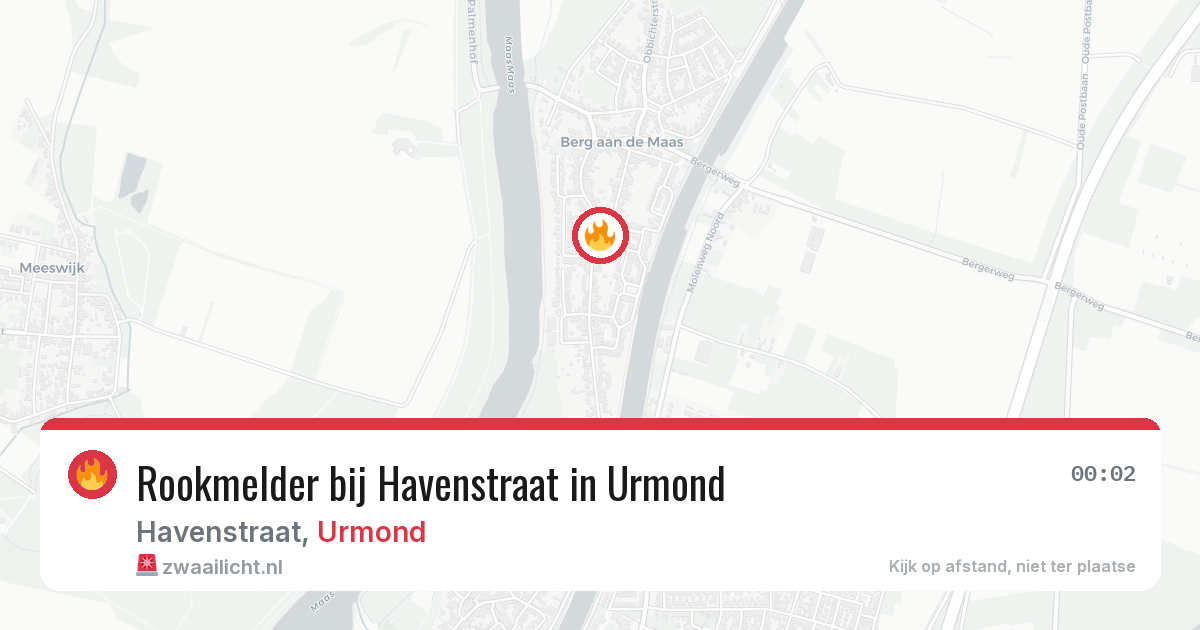 Rookmelder bij Havenstraat in Urmond — 18 jun 2026