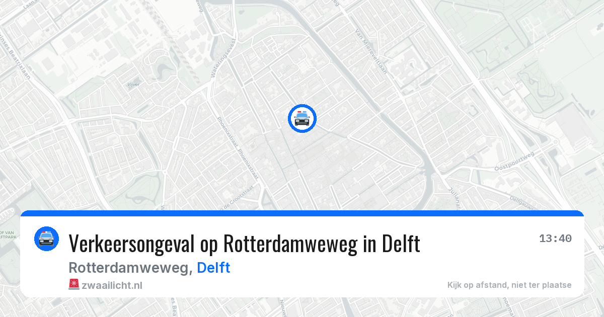 Verkeersongeval op Rotterdamweweg in Delft — 8 jun 2026