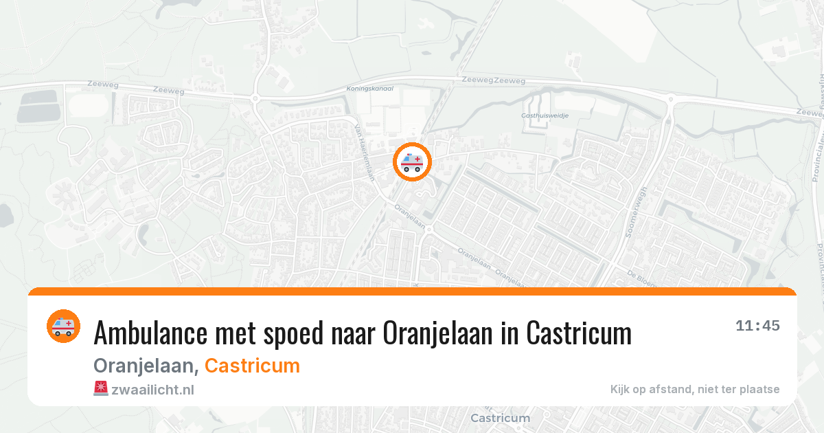 Ambulance met spoed naar Oranjelaan in Castricum — 28 mei 2026