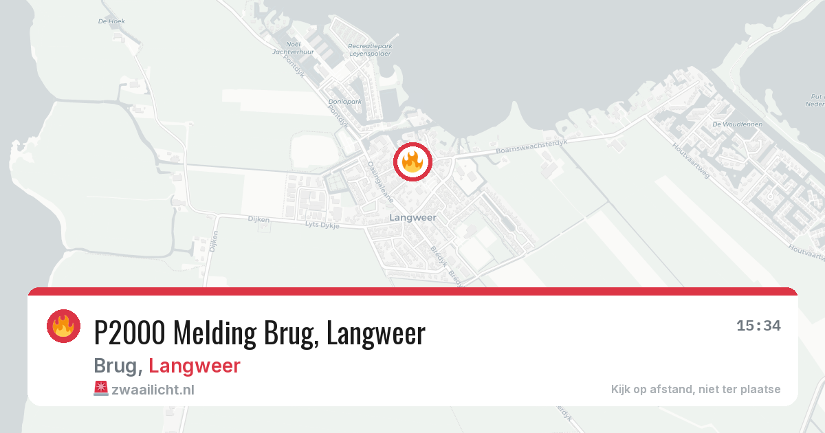 P2000 Melding Brug, Langweer — 10 jul 2026