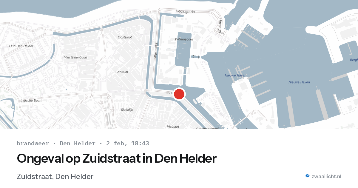 Ongeval op Zuidstraat in Den Helder — 2 feb 2026
