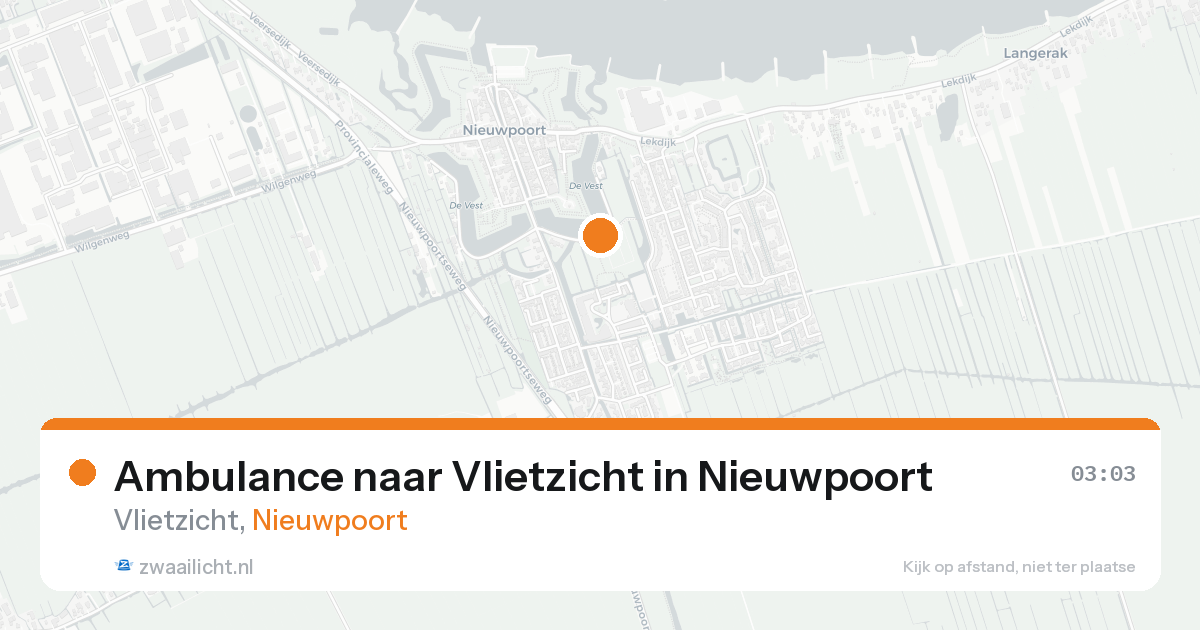 Ambulance naar Vlietzicht in Nieuwpoort — 16 aug 2026