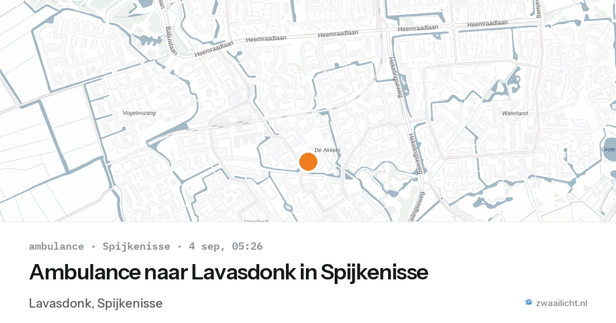 Ambulance naar Lavasdonk in Spijkenisse — 4 sep 2026