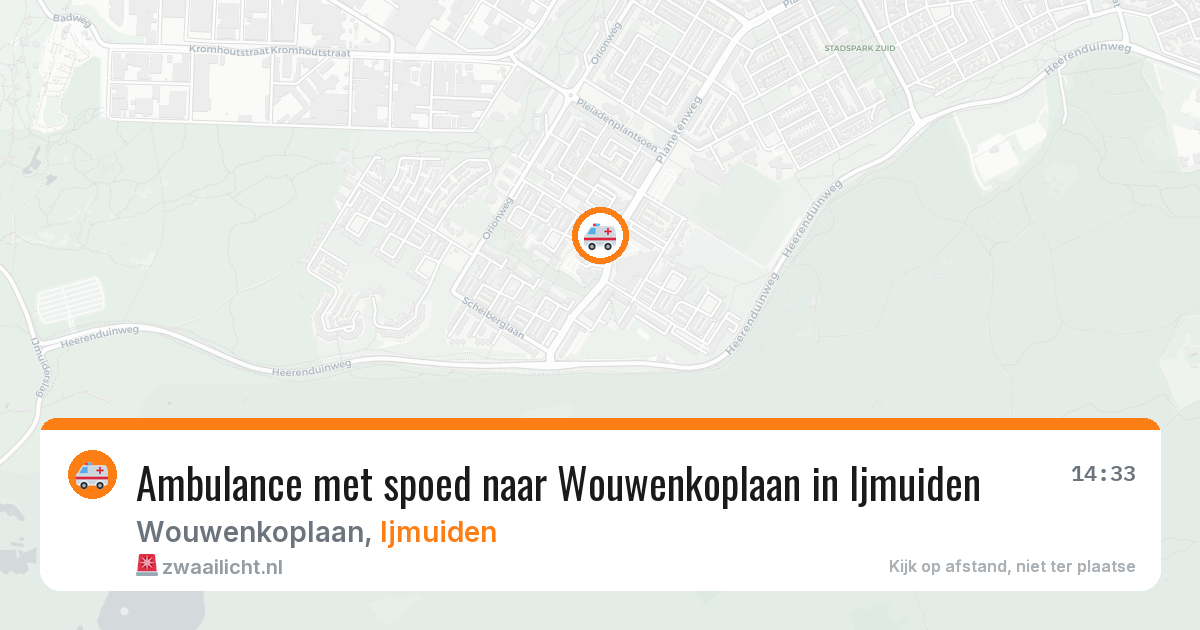 Ambulance met spoed naar Wouwenkoplaan in Ijmuiden — 5 jul 2026