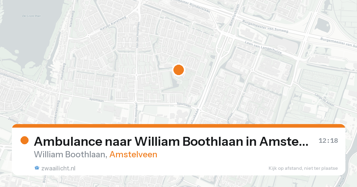 Ambulance naar William Boothlaan in Amstelveen — 26 mei 2026