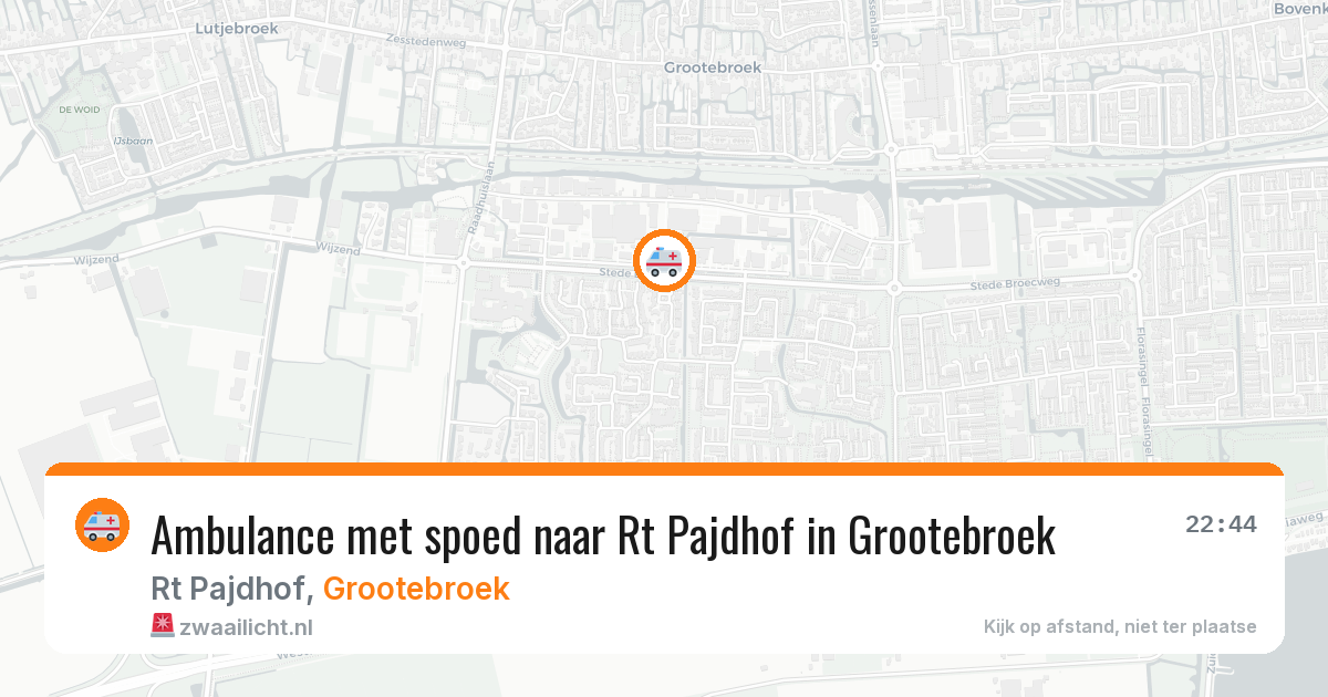 Ambulance met spoed naar Rt Pajdhof in Grootebroek — 3 jul 2026