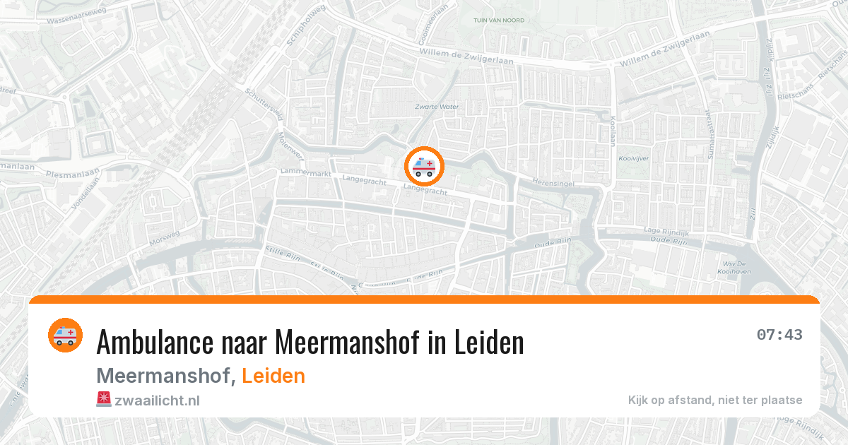 Ambulance naar Meermanshof in Leiden — 10 aug 2026