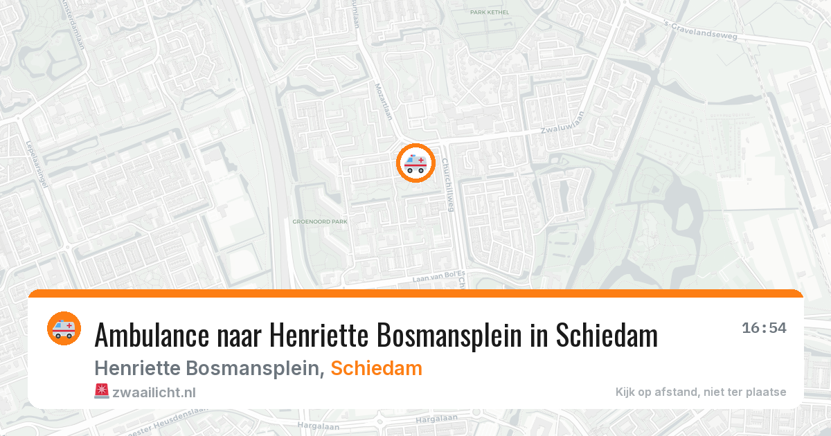 Ambulance naar Henriette Bosmansplein in Schiedam — 10 jun 2026