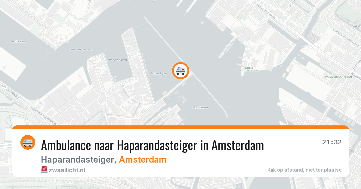 Ambulance naar Haparandasteiger in Amsterdam — 19 jul 2026