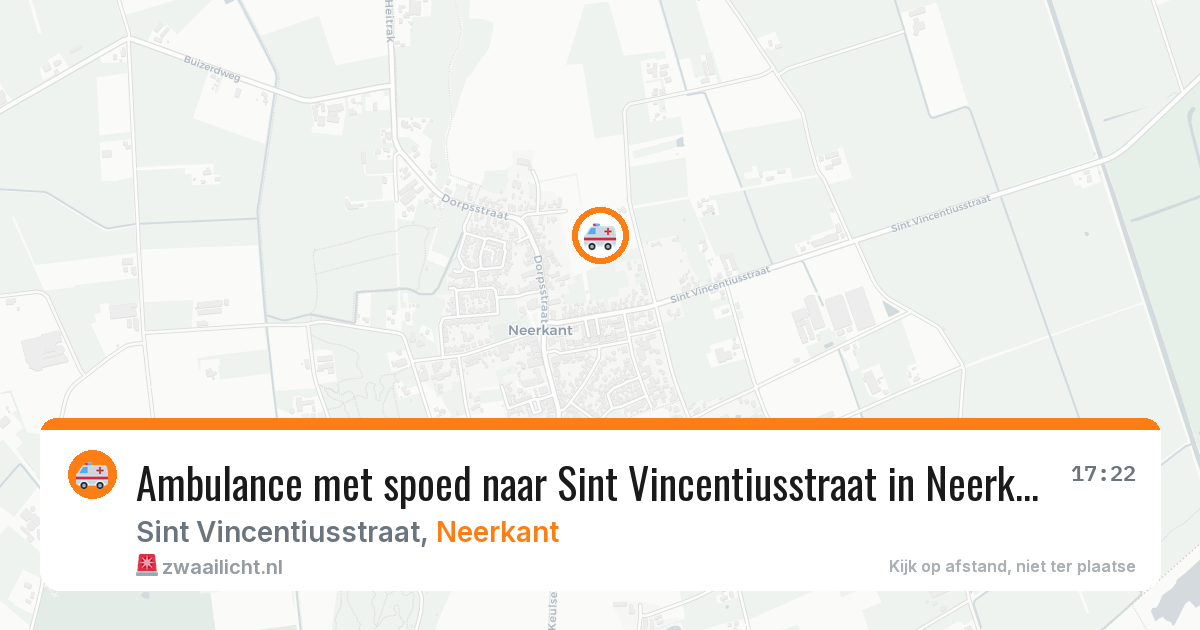 Ambulance met spoed naar Sint Vincentiusstraat in Neerkant — 14 jun 2026