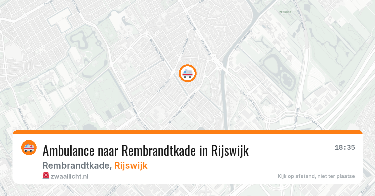 Ambulance naar Rembrandtkade in Rijswijk — 19 jun 2026