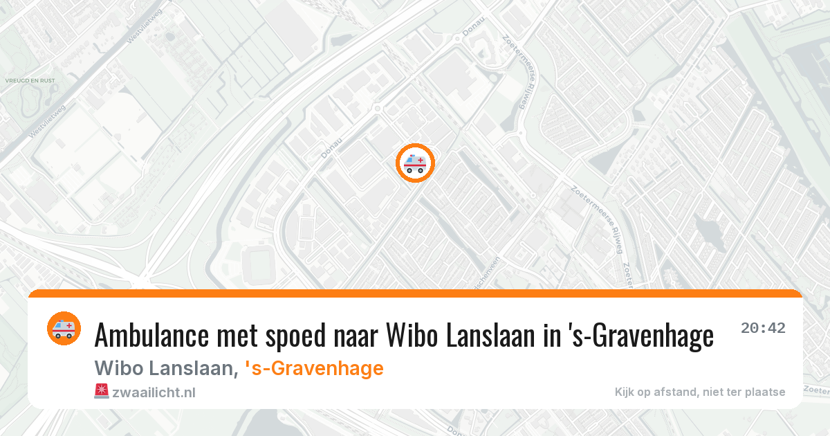 Ambulance met spoed naar Wibo Lanslaan in 's-Gravenhage — 6 apr 2026