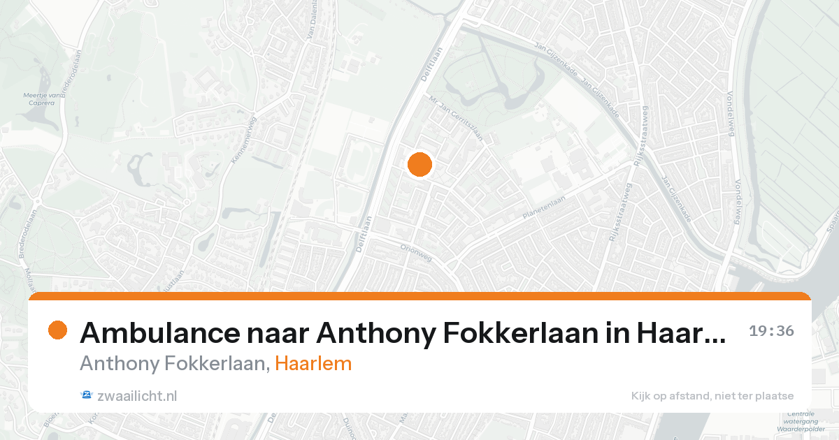 Ambulance naar Anthony Fokkerlaan in Haarlem — 20 mei 2026