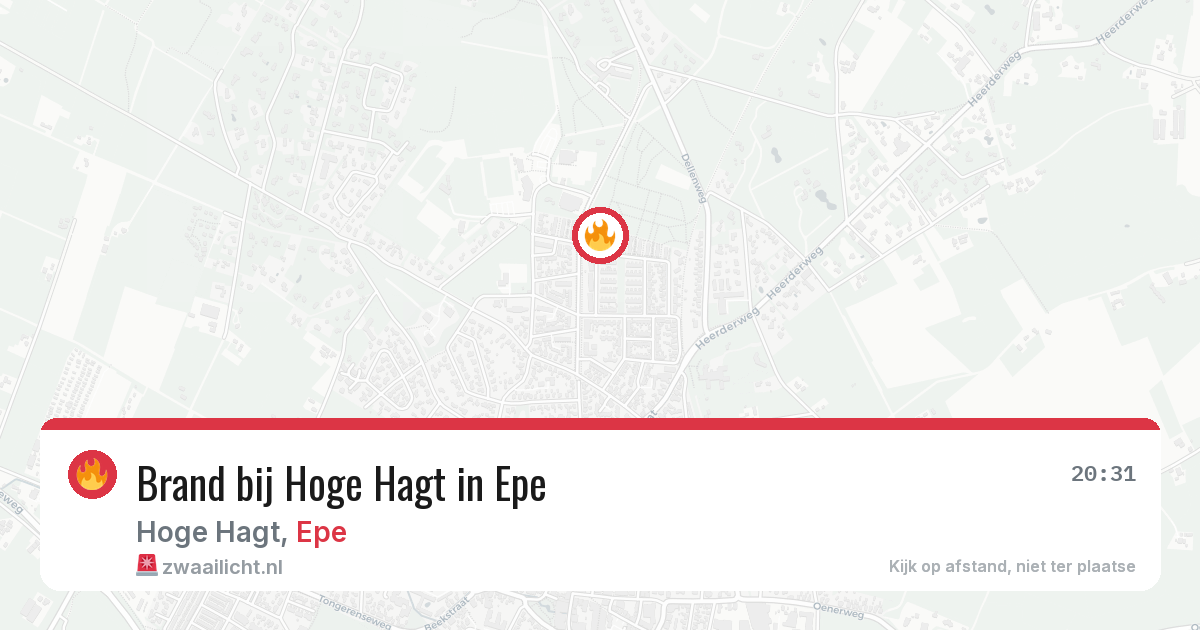 Brand bij Hoge Hagt in Epe — 7 apr 2026