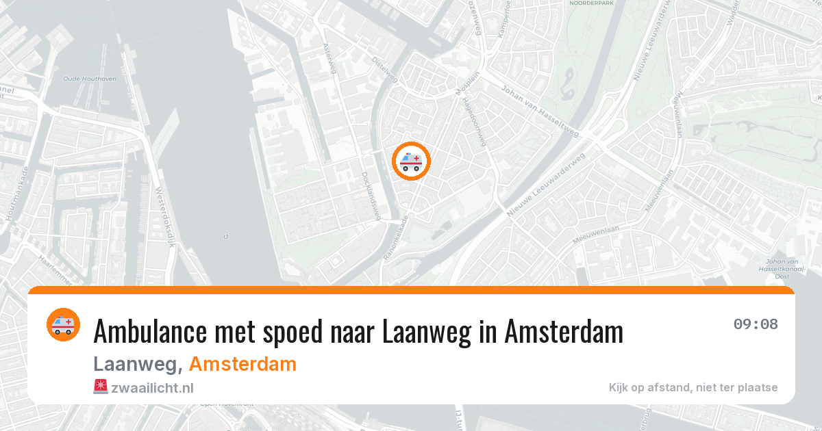Ambulance met spoed naar Laanweg in Amsterdam — 20 mei 2026