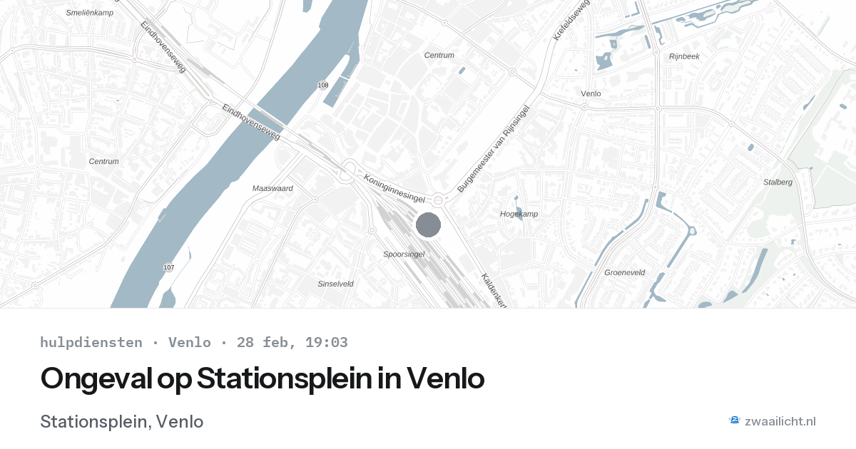 Ongeval op Stationsplein in Venlo — 28 feb 2026