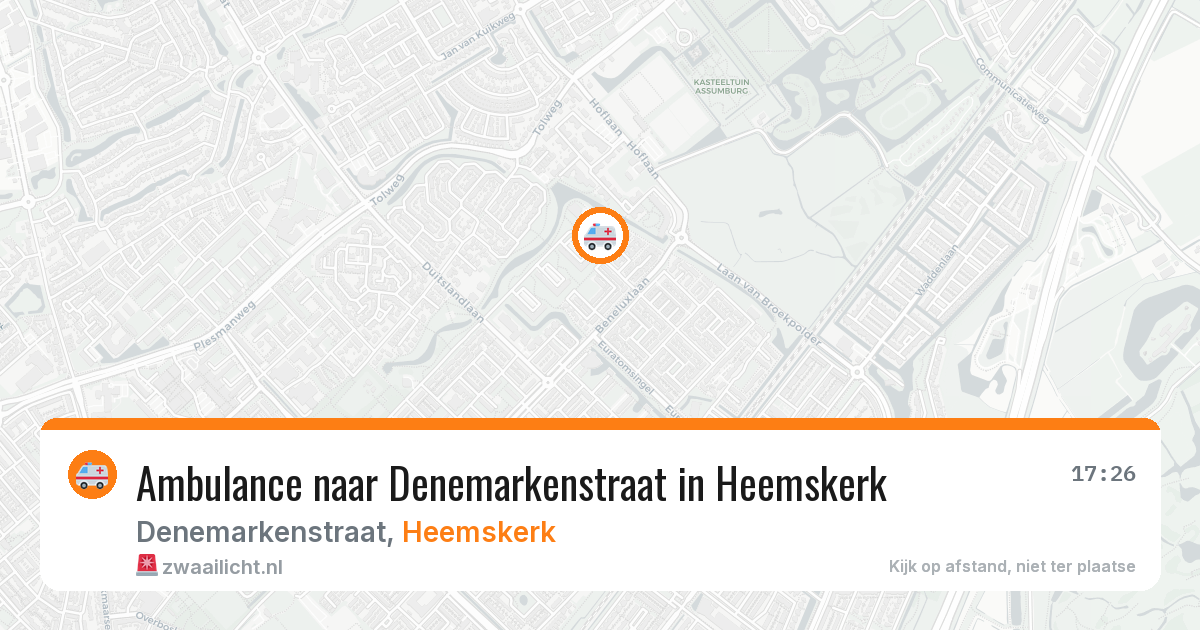 Ambulance naar Denemarkenstraat in Heemskerk — 29 jan 2026