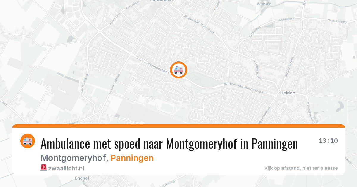 Ambulance met spoed naar Montgomeryhof in Panningen — 28 jul 2026