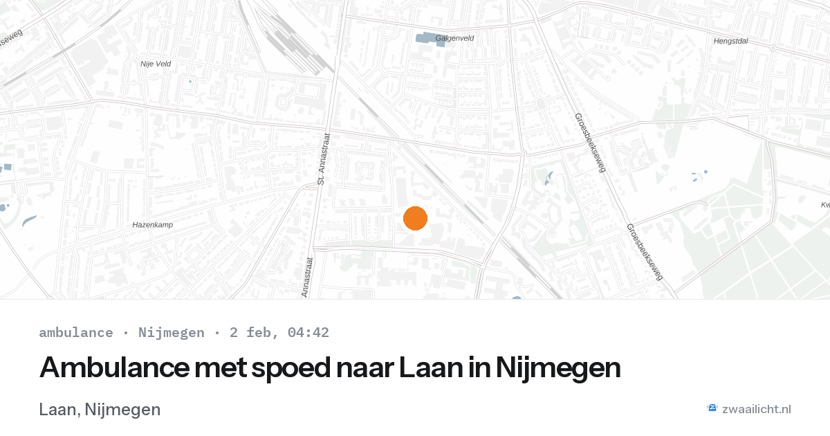 Ambulance met spoed naar Laan in Nijmegen — 2 feb 2026