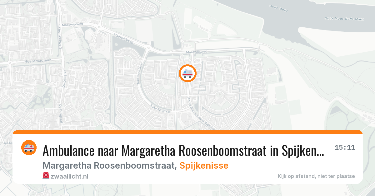 Ambulance naar Margaretha Roosenboomstraat in Spijkenisse — 28 mei 2026