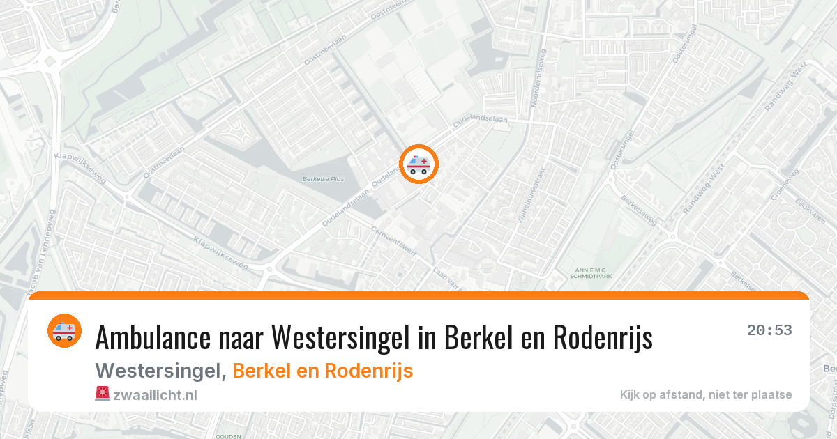 Ambulance naar Westersingel in Berkel en Rodenrijs — 23 apr 2026