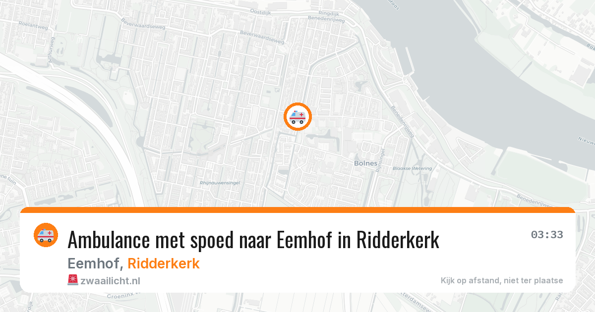 Ambulance met spoed naar Eemhof in Ridderkerk — 11 aug 2026