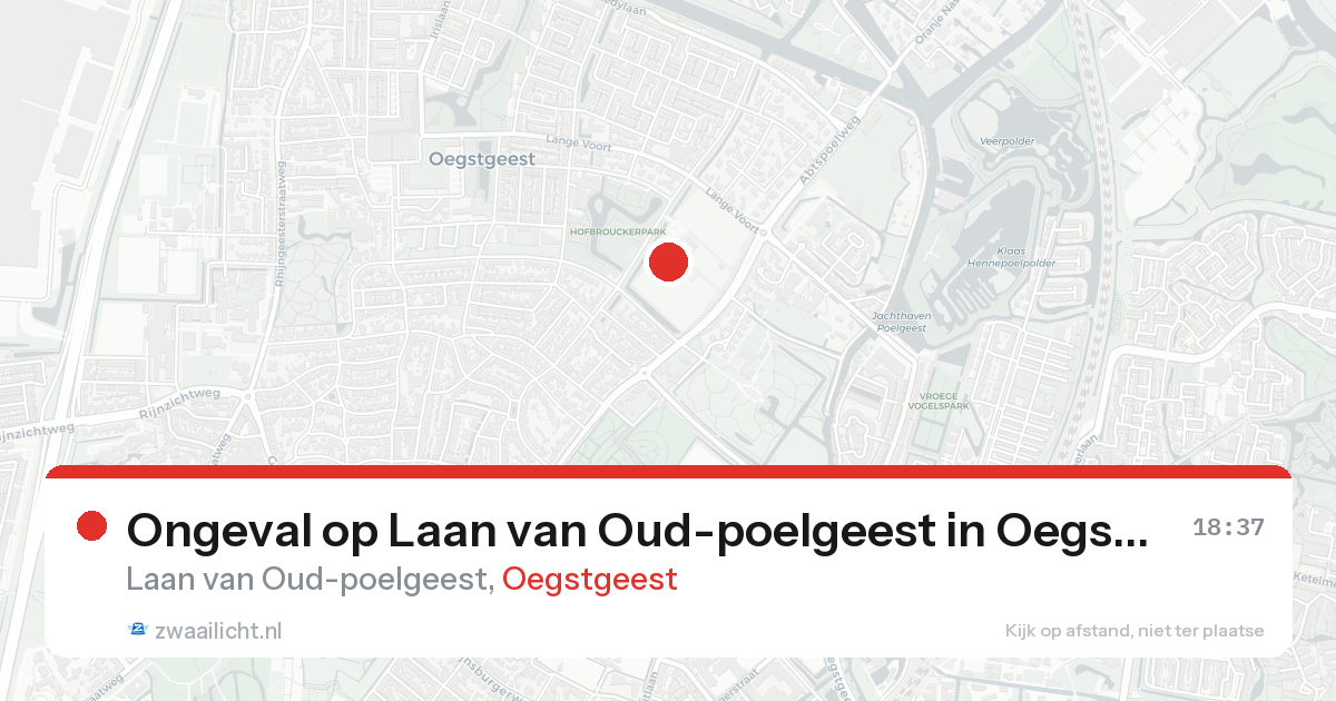 Ongeval op Laan van Oud-poelgeest in Oegstgeest — 22 aug 2026