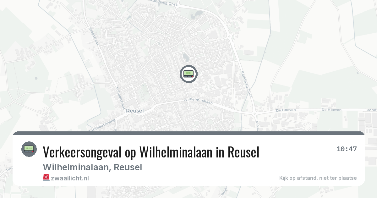 Verkeersongeval op Wilhelminalaan in Reusel — 26 feb 2026
