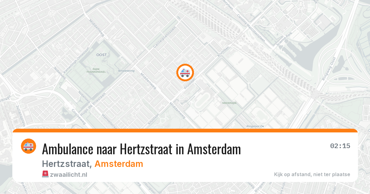 Ambulance naar Hertzstraat in Amsterdam — 31 jul 2026