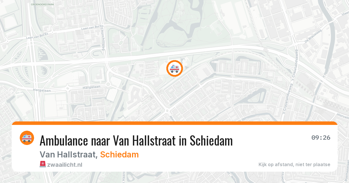 Ambulance naar Van Hallstraat in Schiedam — 13 jul 2026