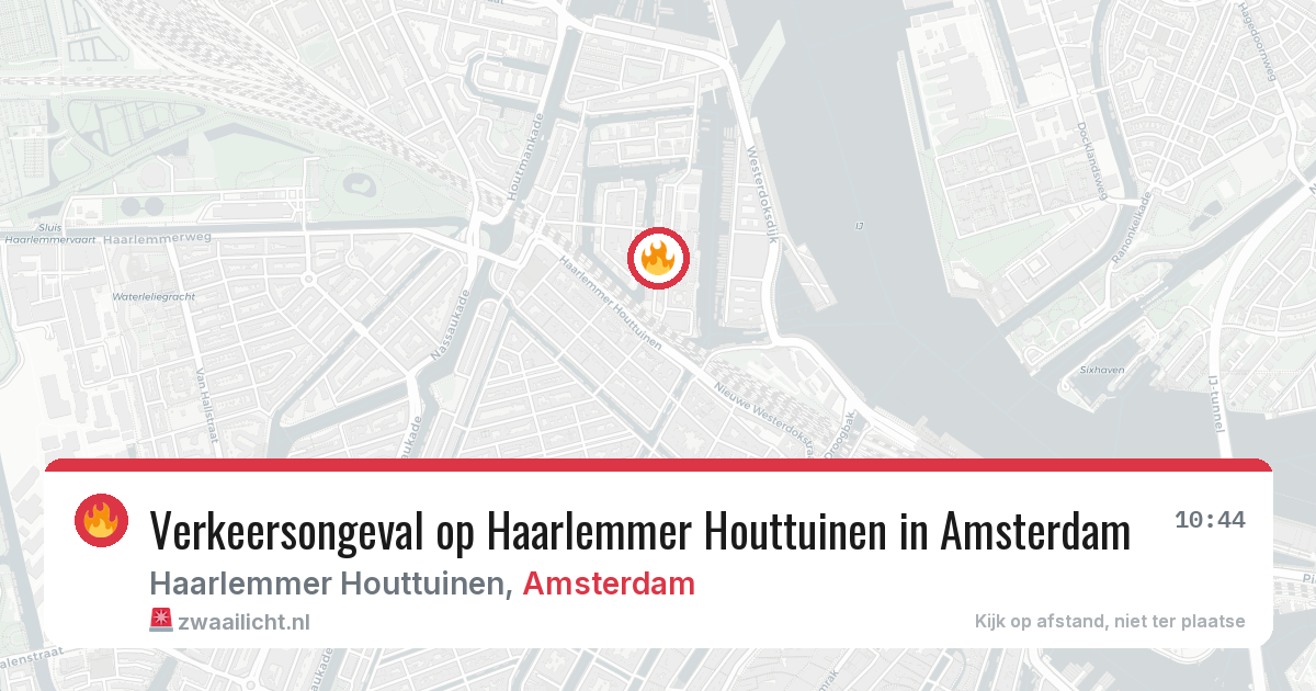 Verkeersongeval op Haarlemmer Houttuinen in Amsterdam — 22 apr 2026