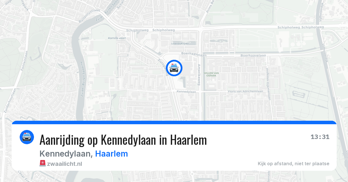 Aanrijding op Kennedylaan in Haarlem — 26 mei 2026