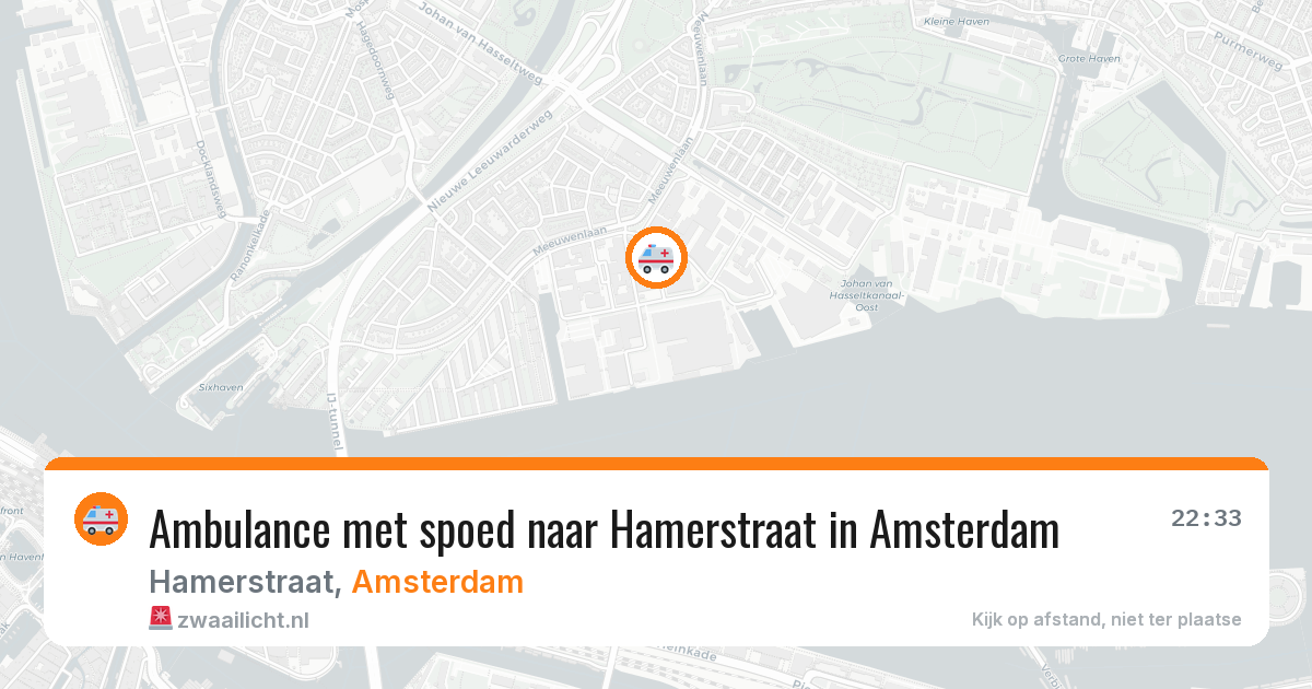 Ambulance met spoed naar Hamerstraat in Amsterdam — 21 jul 2026