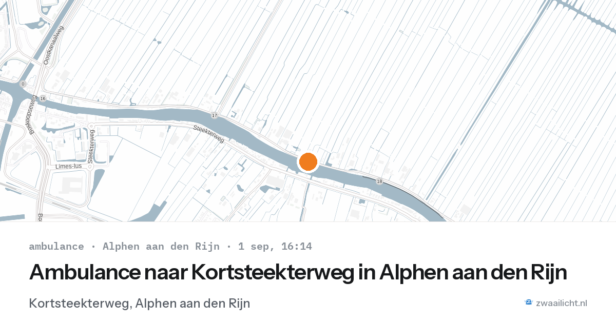 Ambulance naar Kortsteekterweg in Alphen aan den Rijn — 1 sep 2026