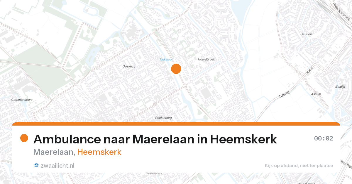 Ambulance naar Maerelaan in Heemskerk — 27 aug 2026