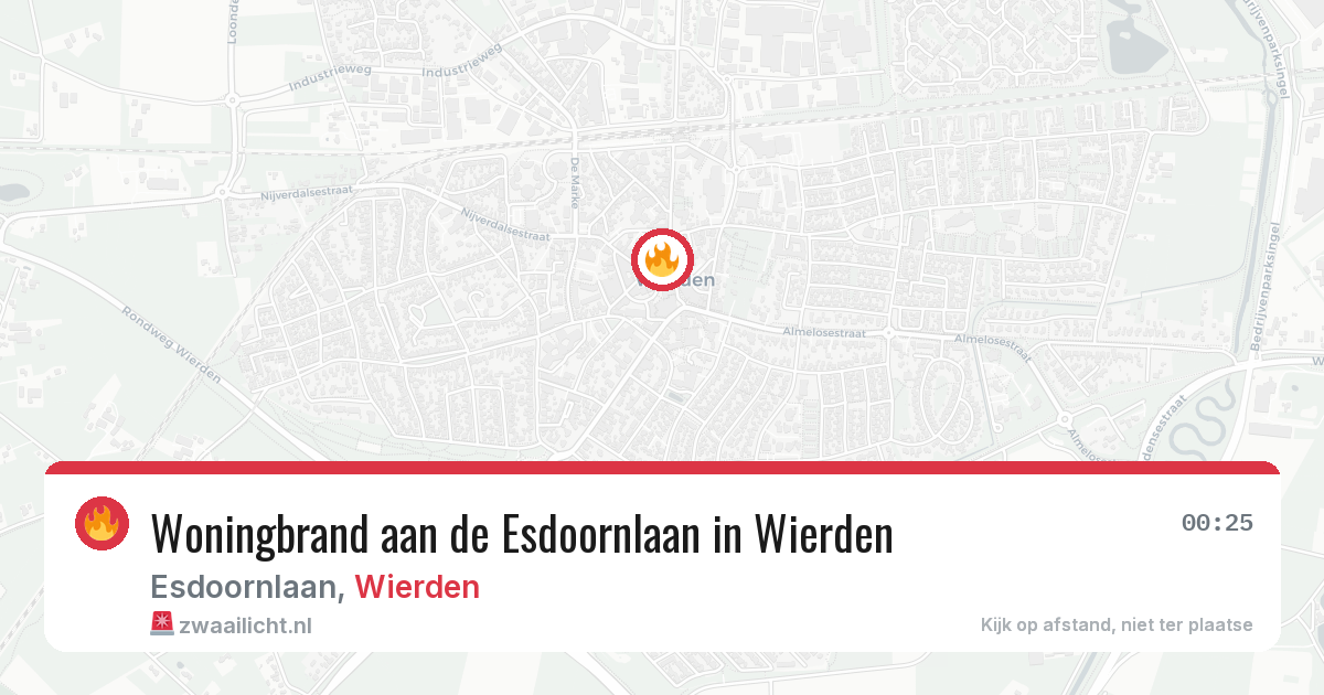 Woningbrand aan de Esdoornlaan in Wierden — 26 mrt 2026
