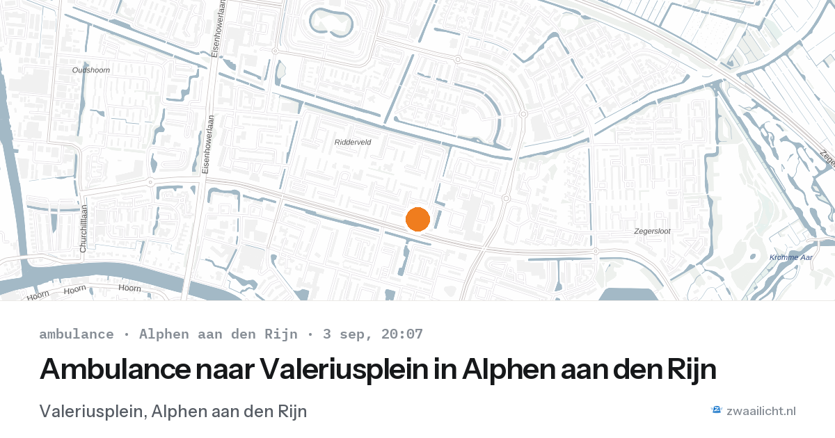 Ambulance naar Valeriusplein in Alphen aan den Rijn — 3 sep 2026