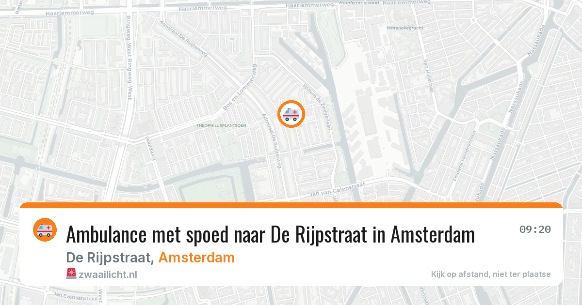 Ambulance met spoed naar De Rijpstraat in Amsterdam — 5 apr 2026